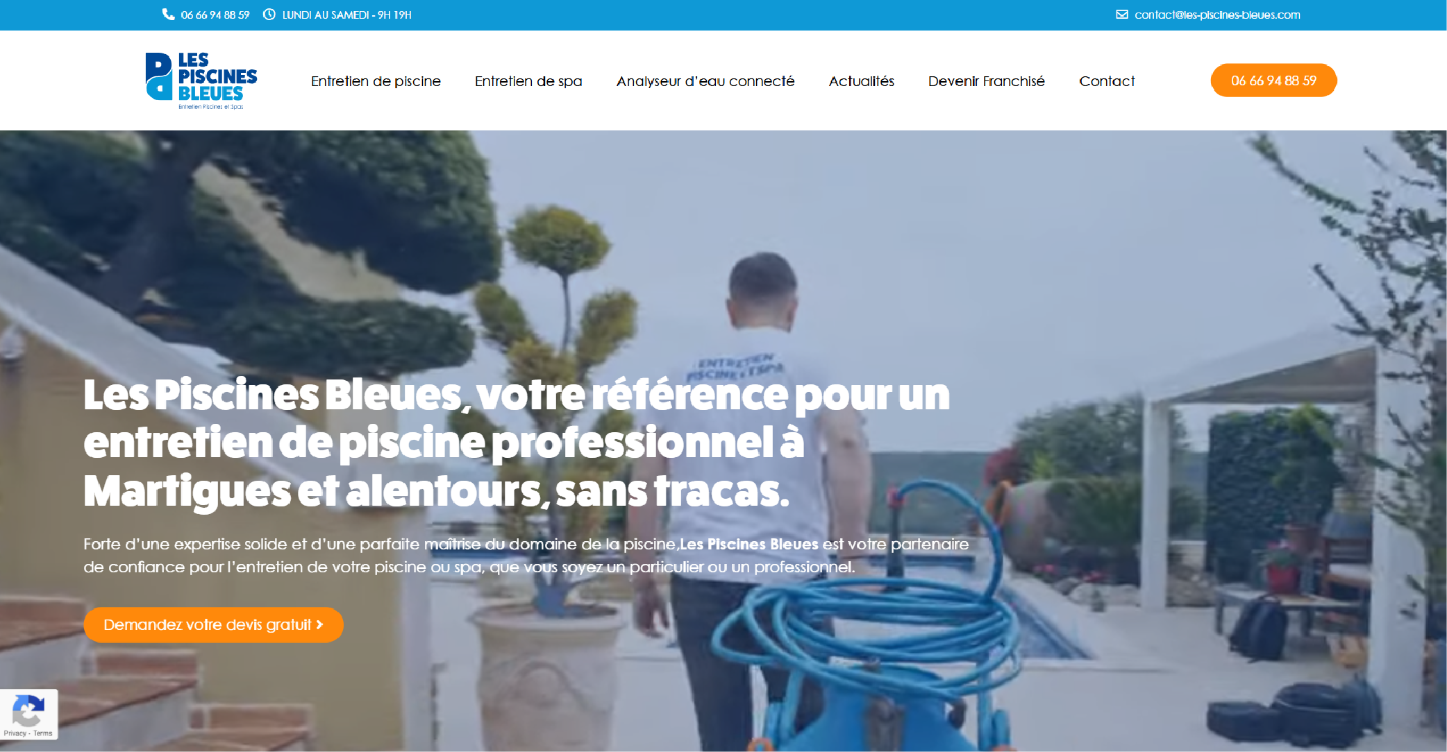Projet Les Piscines Bleues — visibilité locale